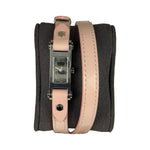 Dior D104 Pink Leather Double Strap Watch