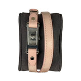 Dior D104 Pink Leather Double Strap Watch