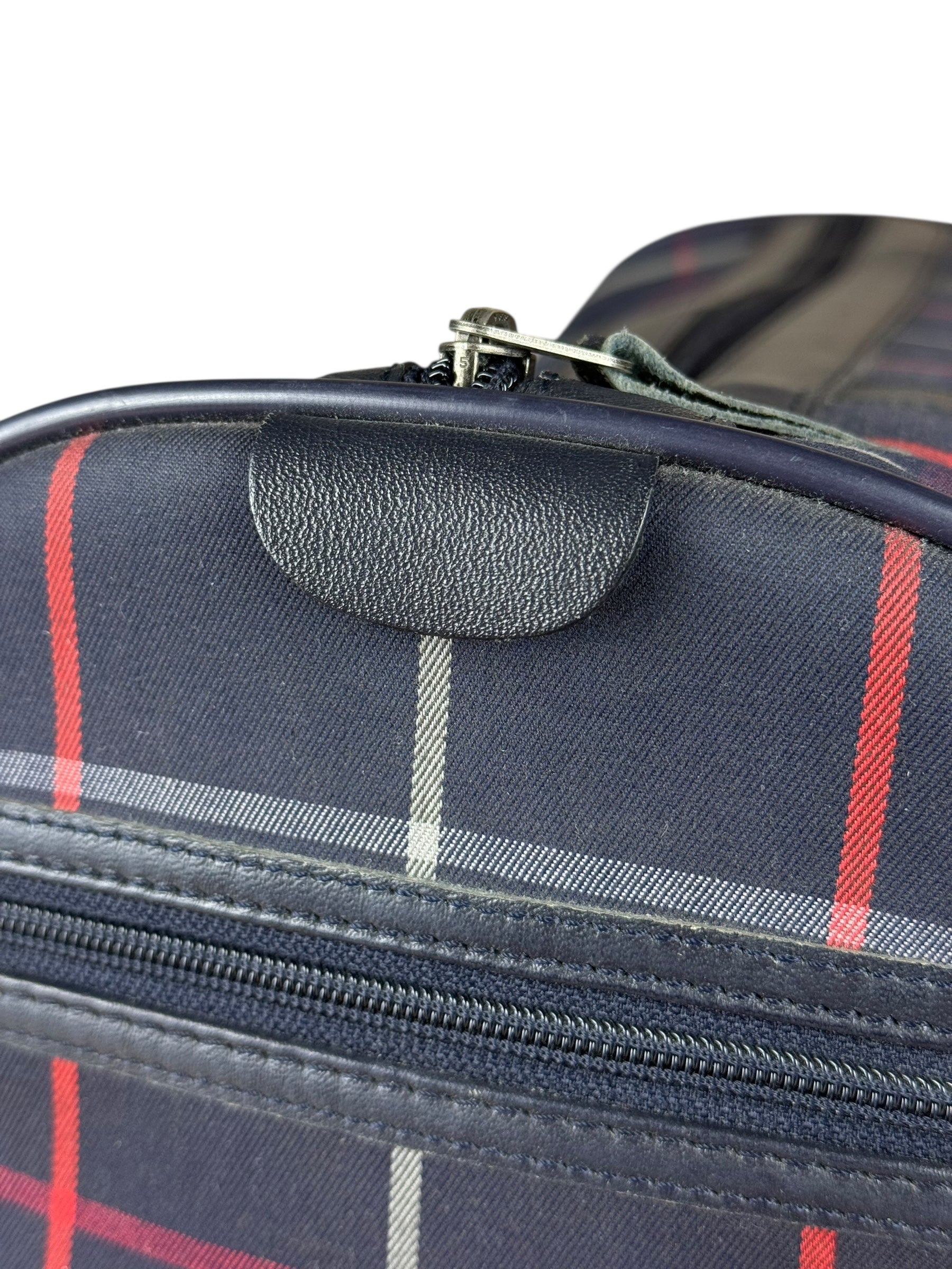 Burberry Blue Nova Check Vintage Boston Bag
