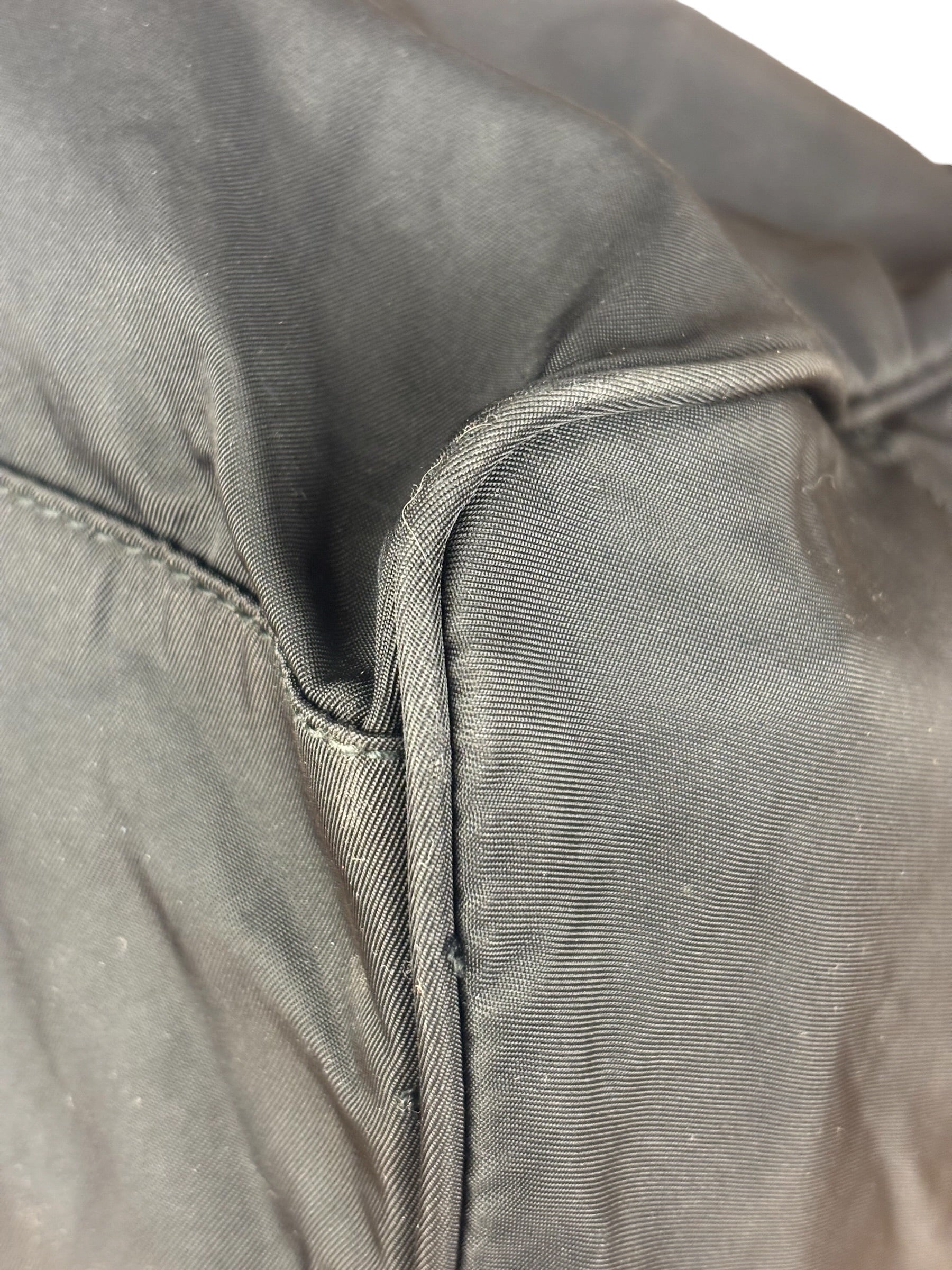 Prada Vintage Black Nylon Bowler Bag
