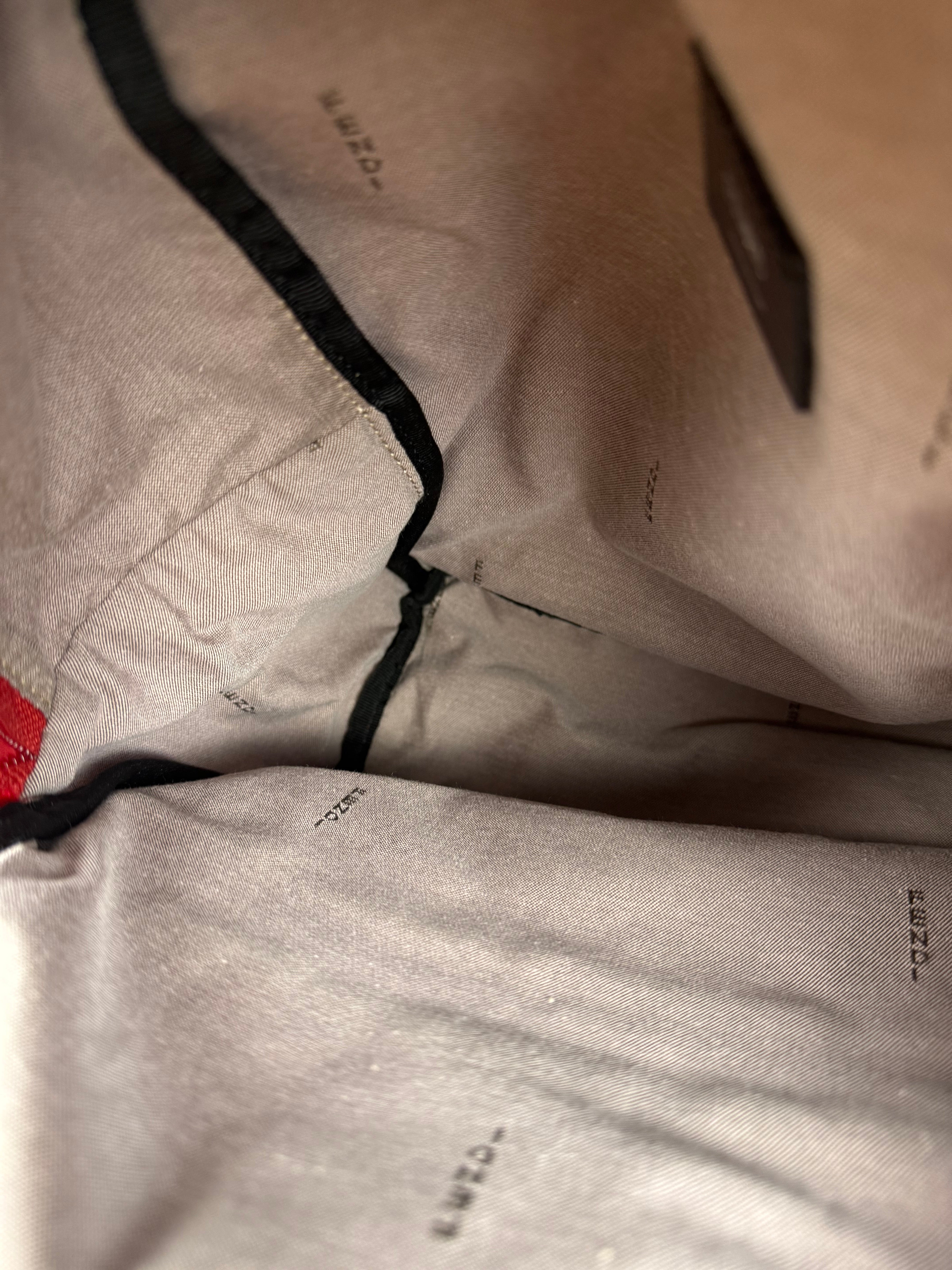 Fendi Red Patch Cloth Mini Backpack