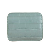 Balenciaga Blue Croc Embossed Cardholder