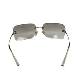 Chanel Y2k Silver Rimless 4017-D Sunglasses
