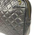 Chanel Black Quilted Lambskin Camera Bag 1989