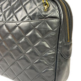 Chanel Black Quilted Lambskin Camera Bag 1989