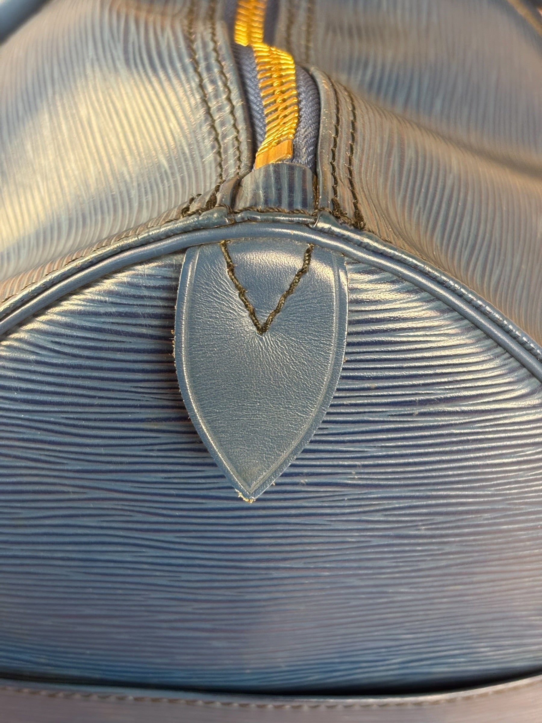 Louis Vuitton Blue Epi Leather Keepall 45