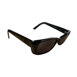 Gucci Shiny Black Narrow Rectangular Frame Sunglasses RX