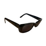 Gucci Shiny Black Narrow Rectangular Frame Sunglasses RX
