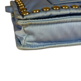 Prada Nylon Blue Studded Crossbody Bag