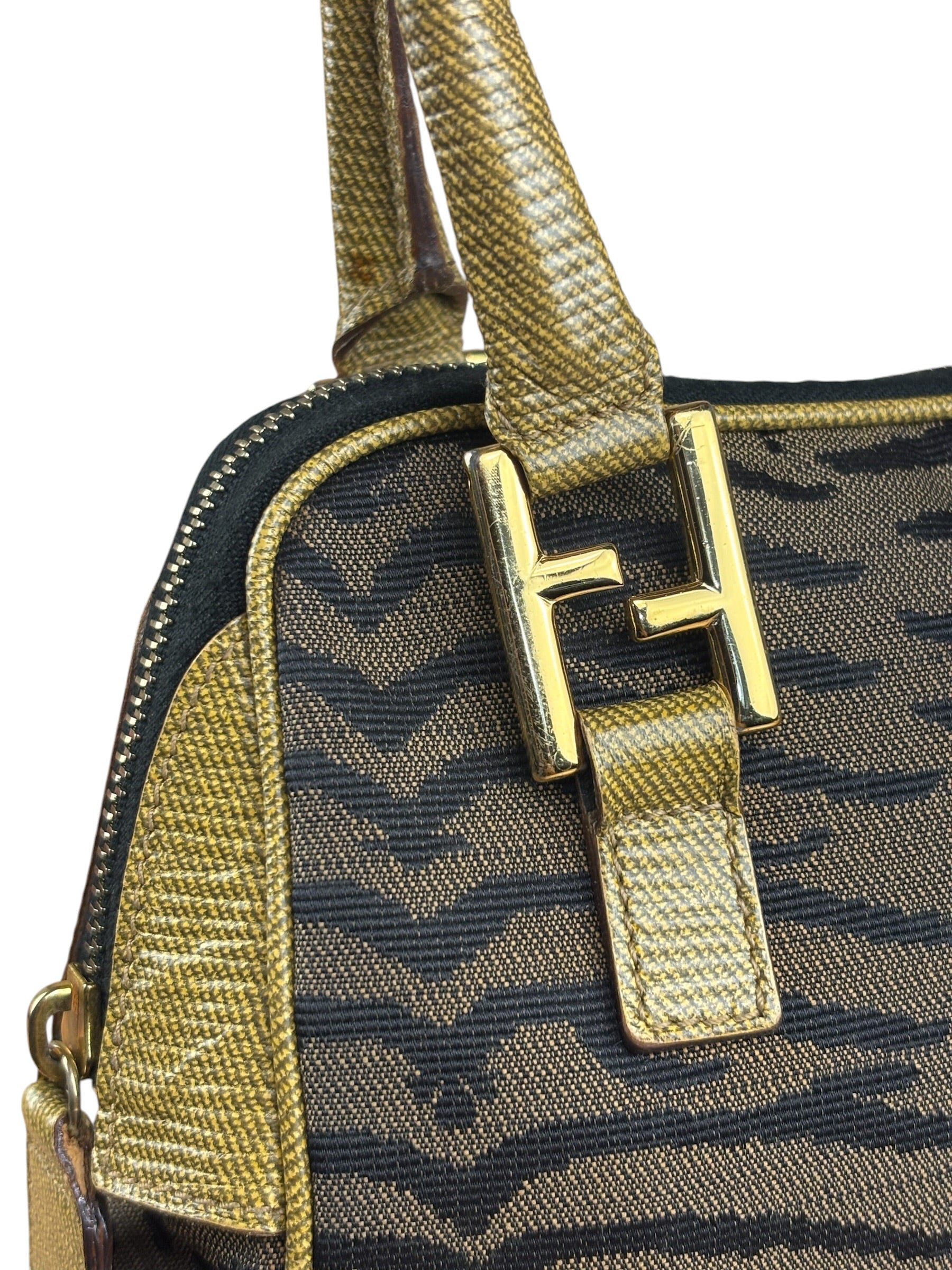 Fendi Vintage Tiger Print Mini Bowler Bag