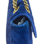 Gucci GG Blue Velvet Marmont Shoulder Bag