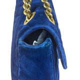 Gucci GG Blue Velvet Marmont Shoulder Bag