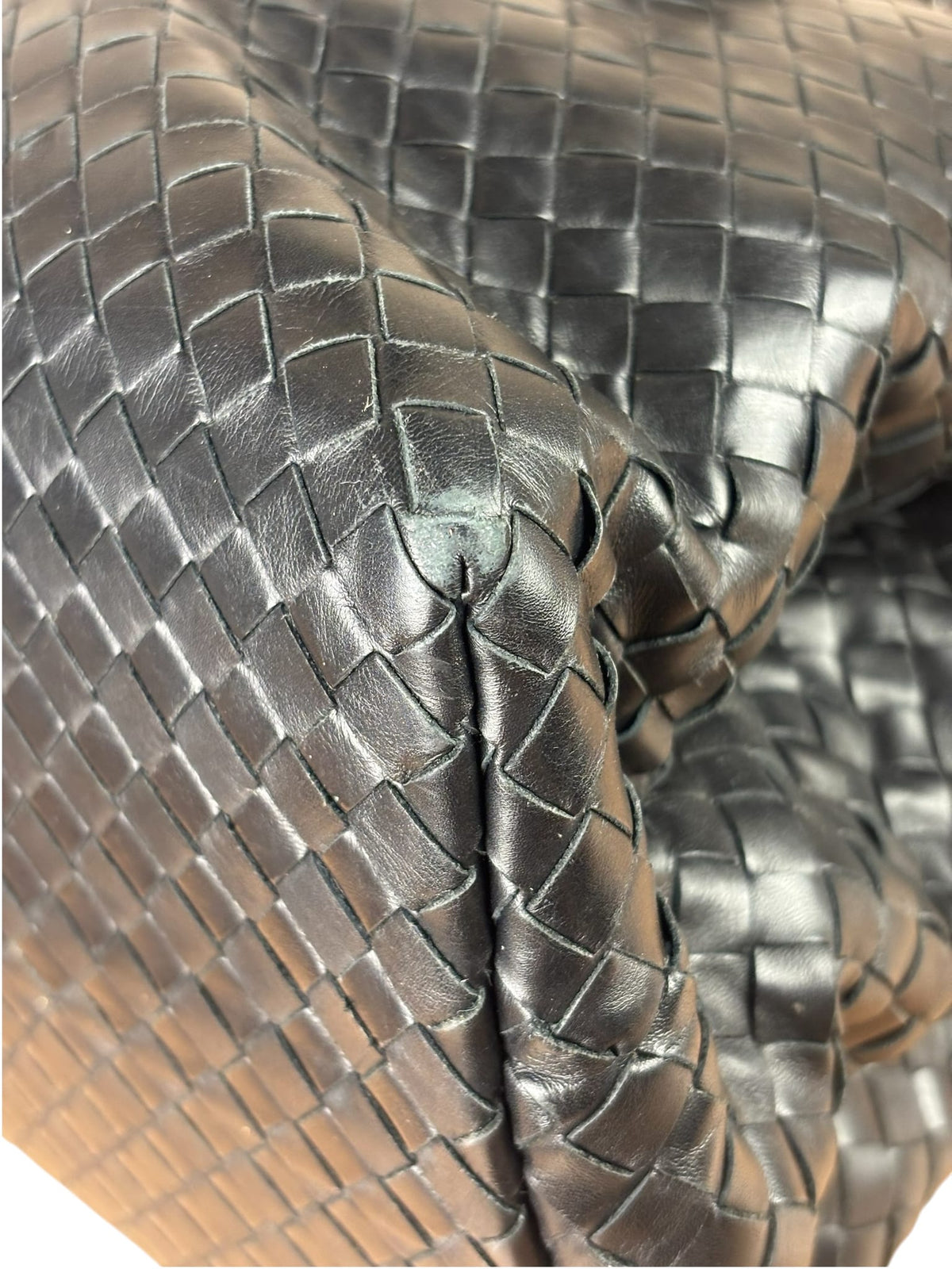 Bottega Veneta Black Intrecciato Two-Way Tote Bag