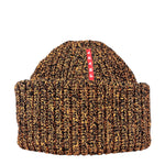 Prada Knit Polyester Black/Orange Beanie