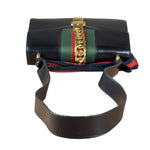 Gucci Black Leather Small Sylvie Shoulder Bag