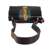 Gucci Black Leather Small Sylvie Shoulder Bag