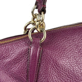 Coach Purple Pebbled Leather Small Kelsey Satchel Two-Way Bag