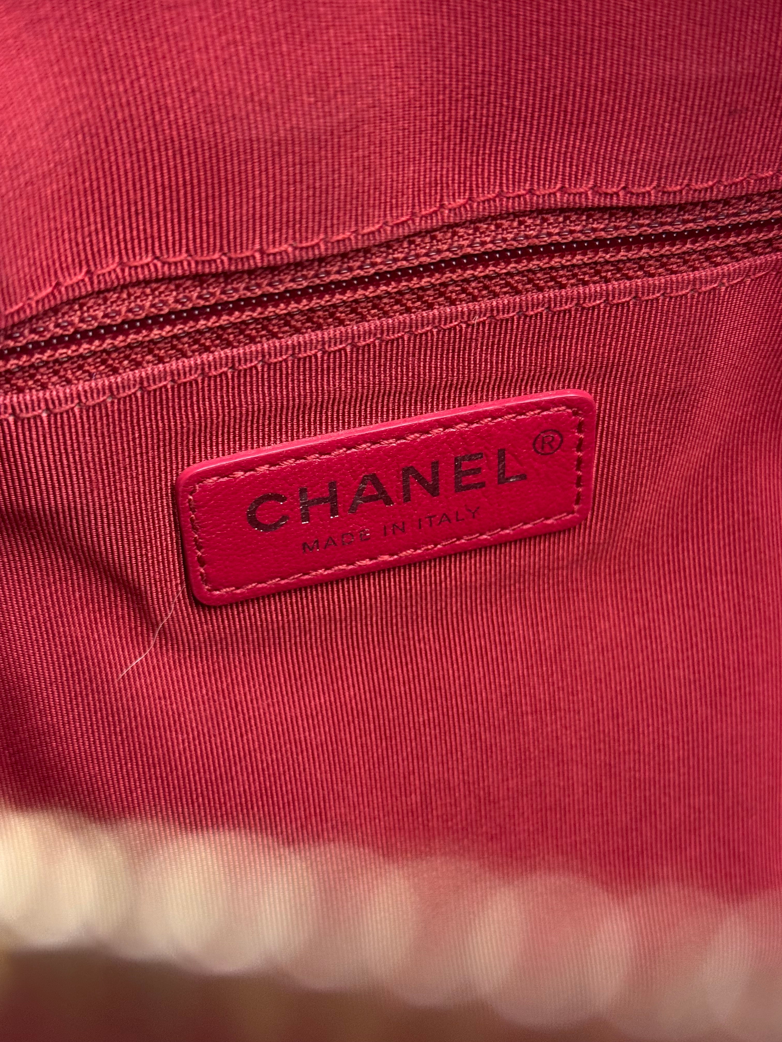 Chanel Bicolor Quilted Suede Leather Trim Medium Gabrielle Hobo Bag 2017