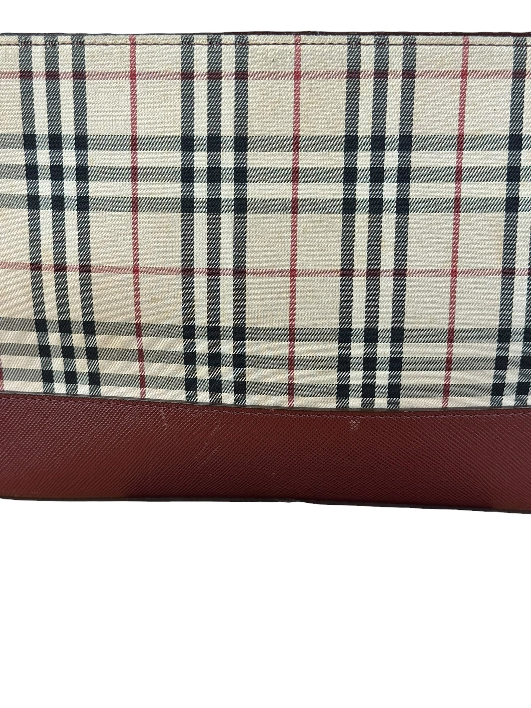 Burberry Vintage House Check Canvas/Leather Shoulder Bag