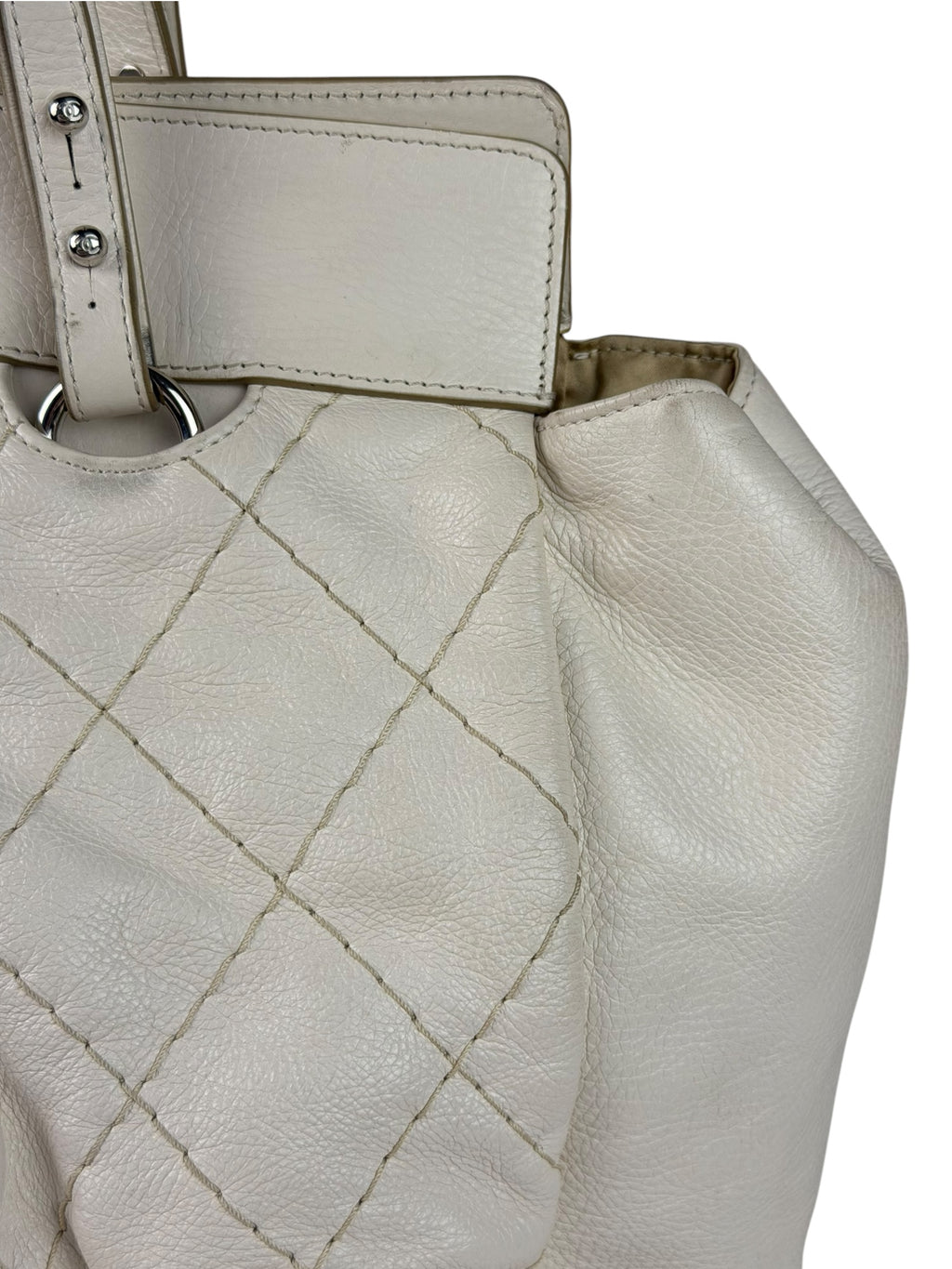 Chanel Beige Quilted Leather Tote 2009