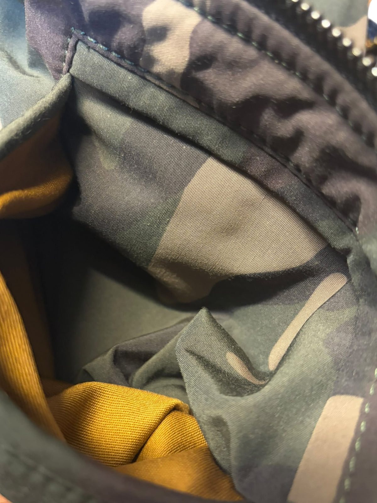 Coach Camo Bomber Jacket w/ Lambskin