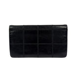 Chanel Black Caviar Chocolate Bar Bi-Fold Long Wallet 2005