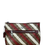 Coach Stripped Signature C Leather Clutch