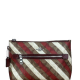 Coach Stripped Signature C Leather Clutch