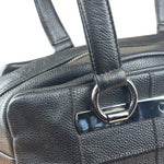 Chanel Black Leather Chocolate Bar Shoulder Bag 2004