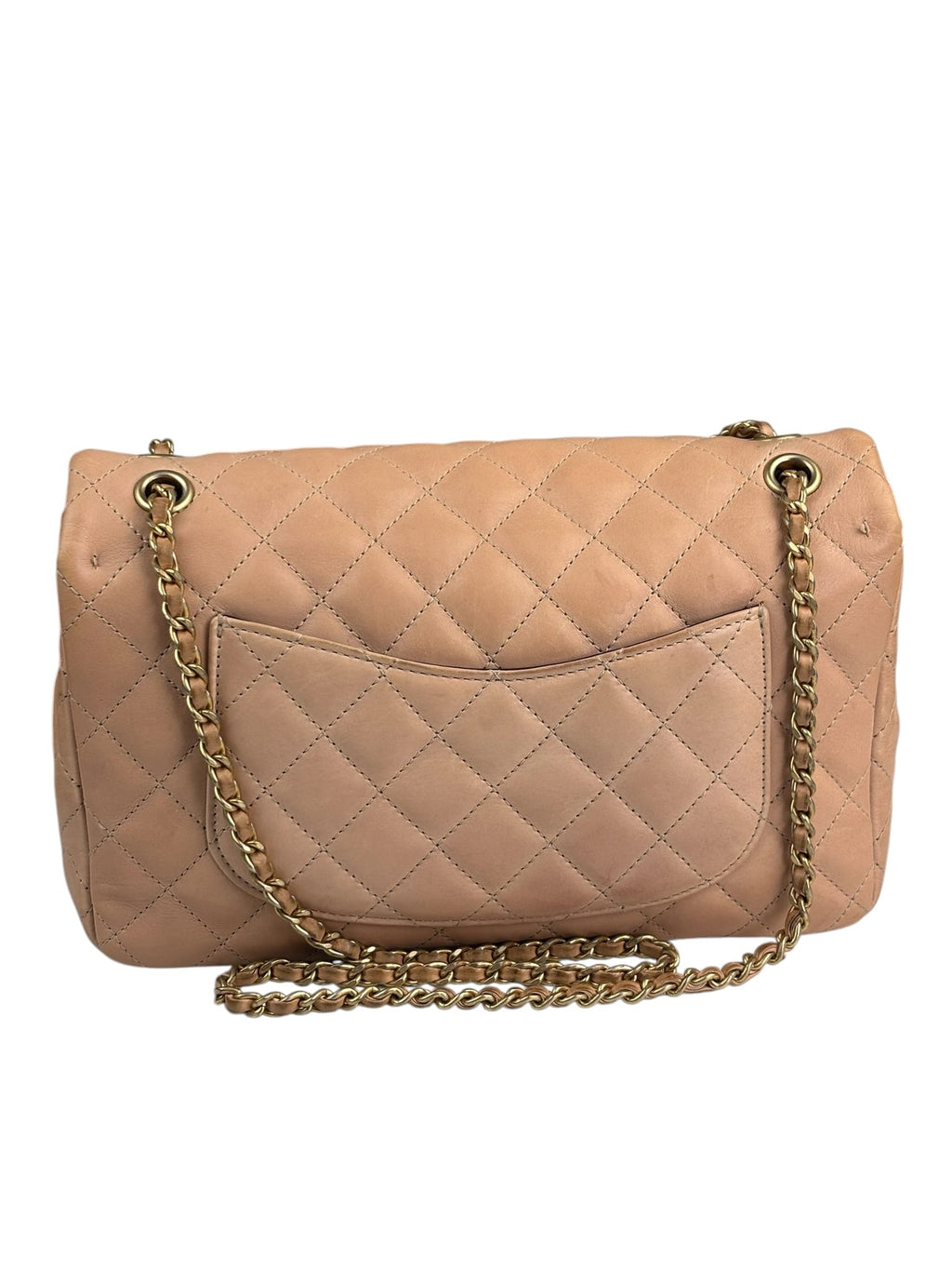 Chanel Blush Pink Quilted Lambskin Rock The Corner Flap Bag 2017