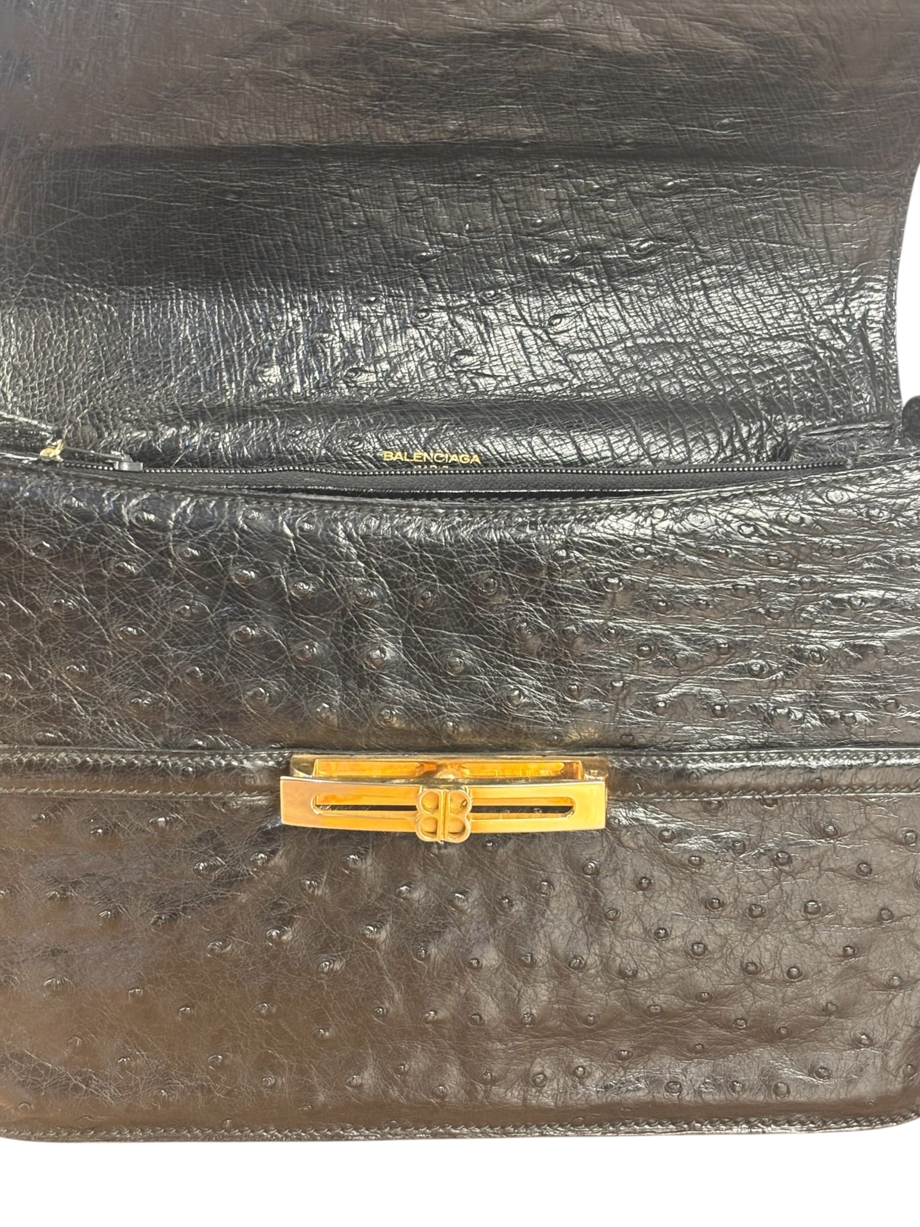 Balenciaga Vintage Black Leather Shoulder Bag