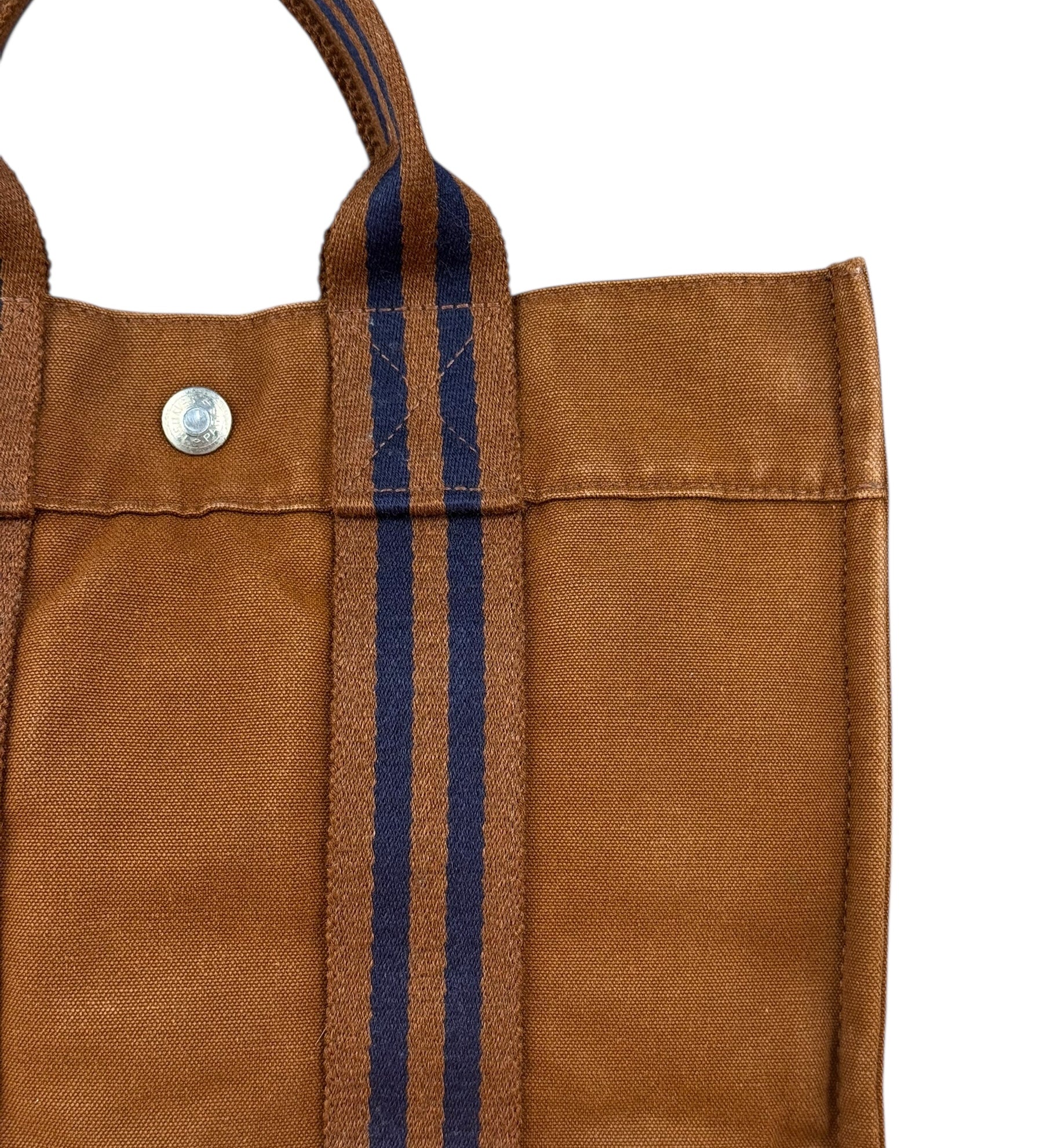 Hermes Brown Canvas Fourre Tout PM
