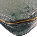 Louis Vuitton Green Taiga Leather Baikal Clutch