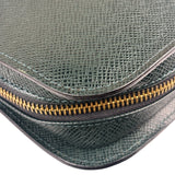 Louis Vuitton Green Taiga Leather Baikal Clutch