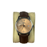 Fendi 210G Salmon Dial Brown Leather Strap