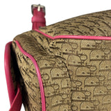 Christian Dior Vintage Pink Leather Trim Diorssimo Street Chic Shoulder Bag