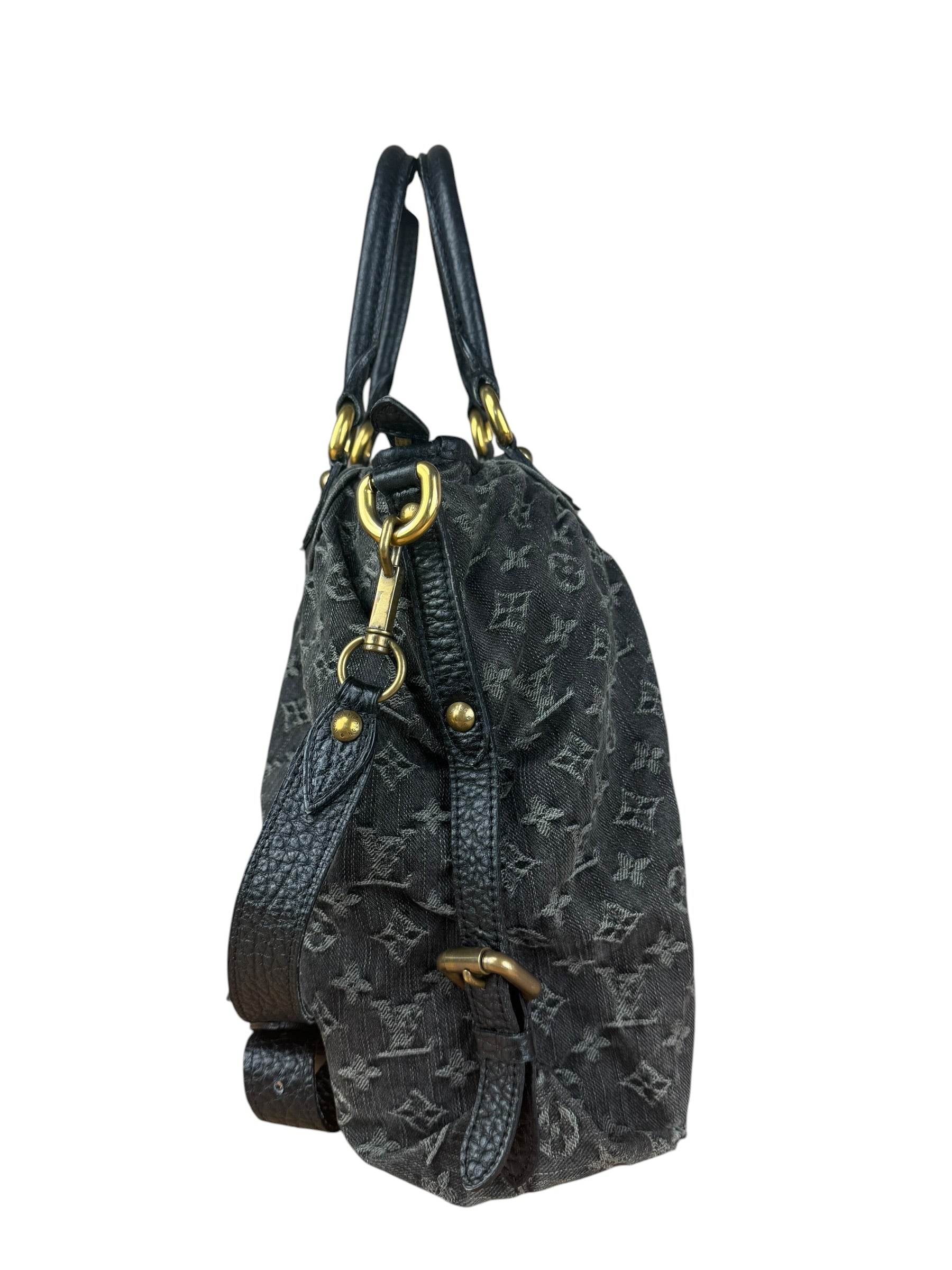 Louis Vuitton Black Denim Neo Cabby Bag