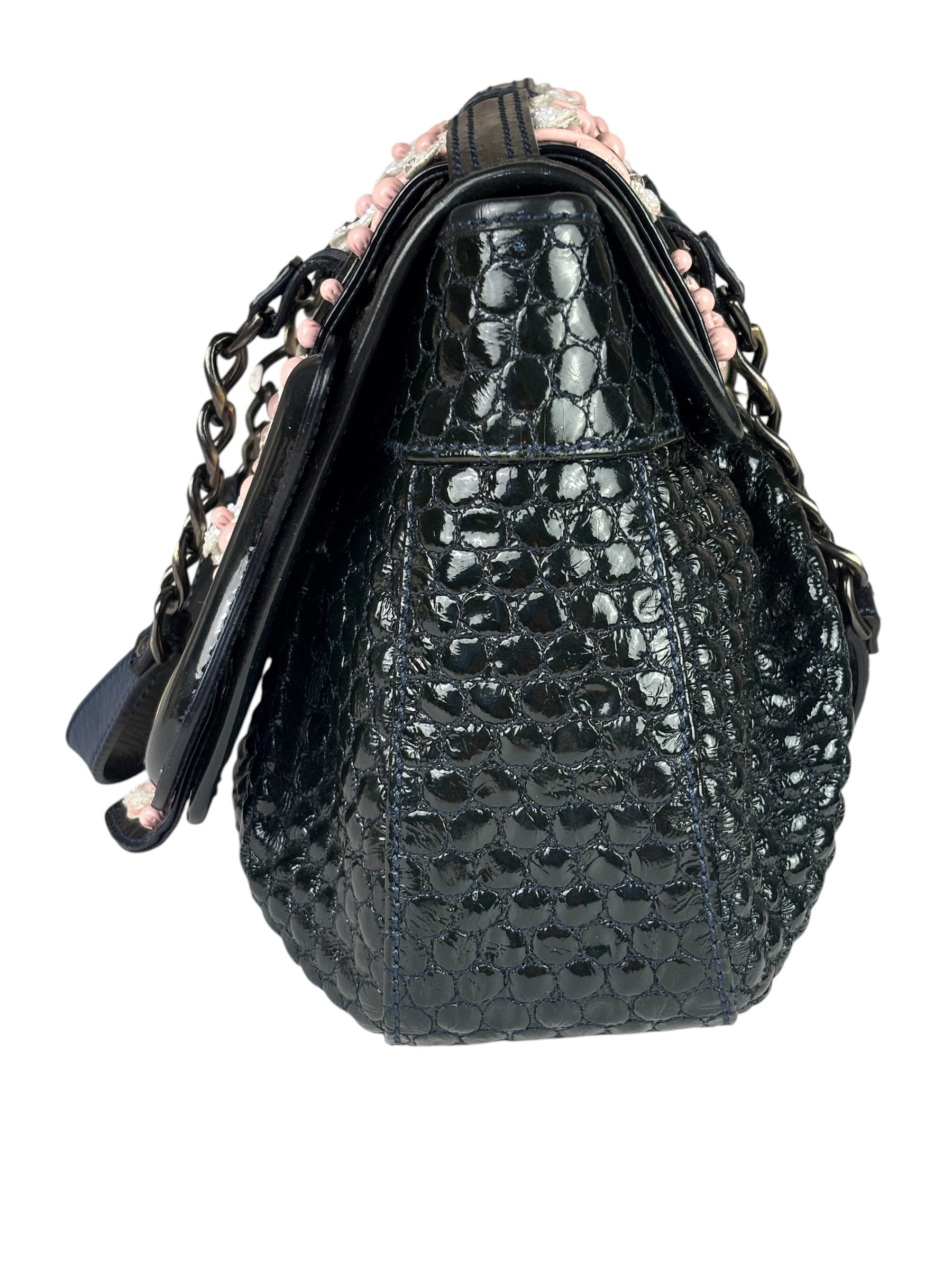 Fendi Patent Leather Romanesque B Buckle Bag