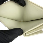 Balenciaga White Leather Cash Mini Wallet
