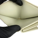 Balenciaga White Leather Cash Mini Wallet