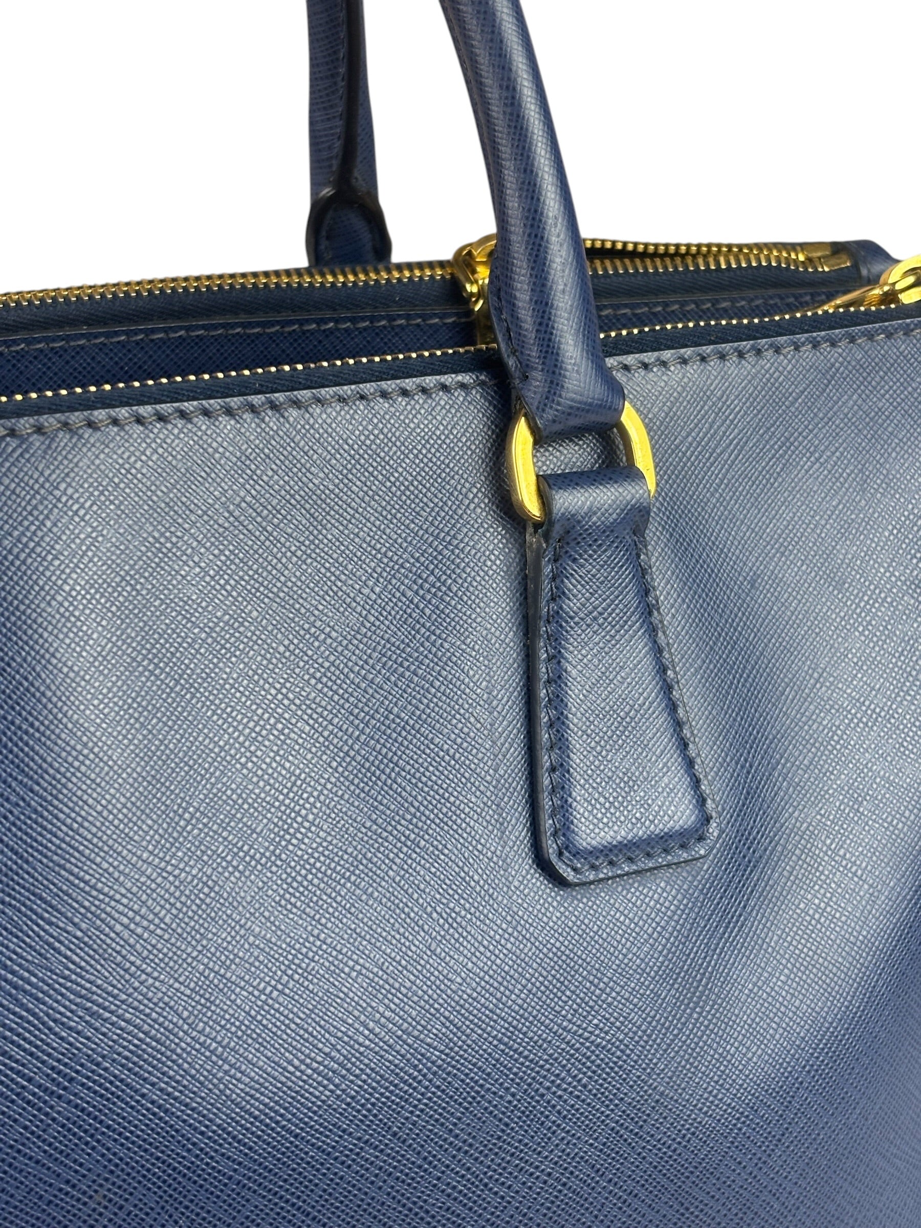 Prada Navy Saffiano Leather Galleria Tote
