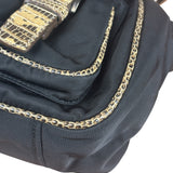 Prada Vintage Tessuto Lucertola Black Lizard Shoulder Bag