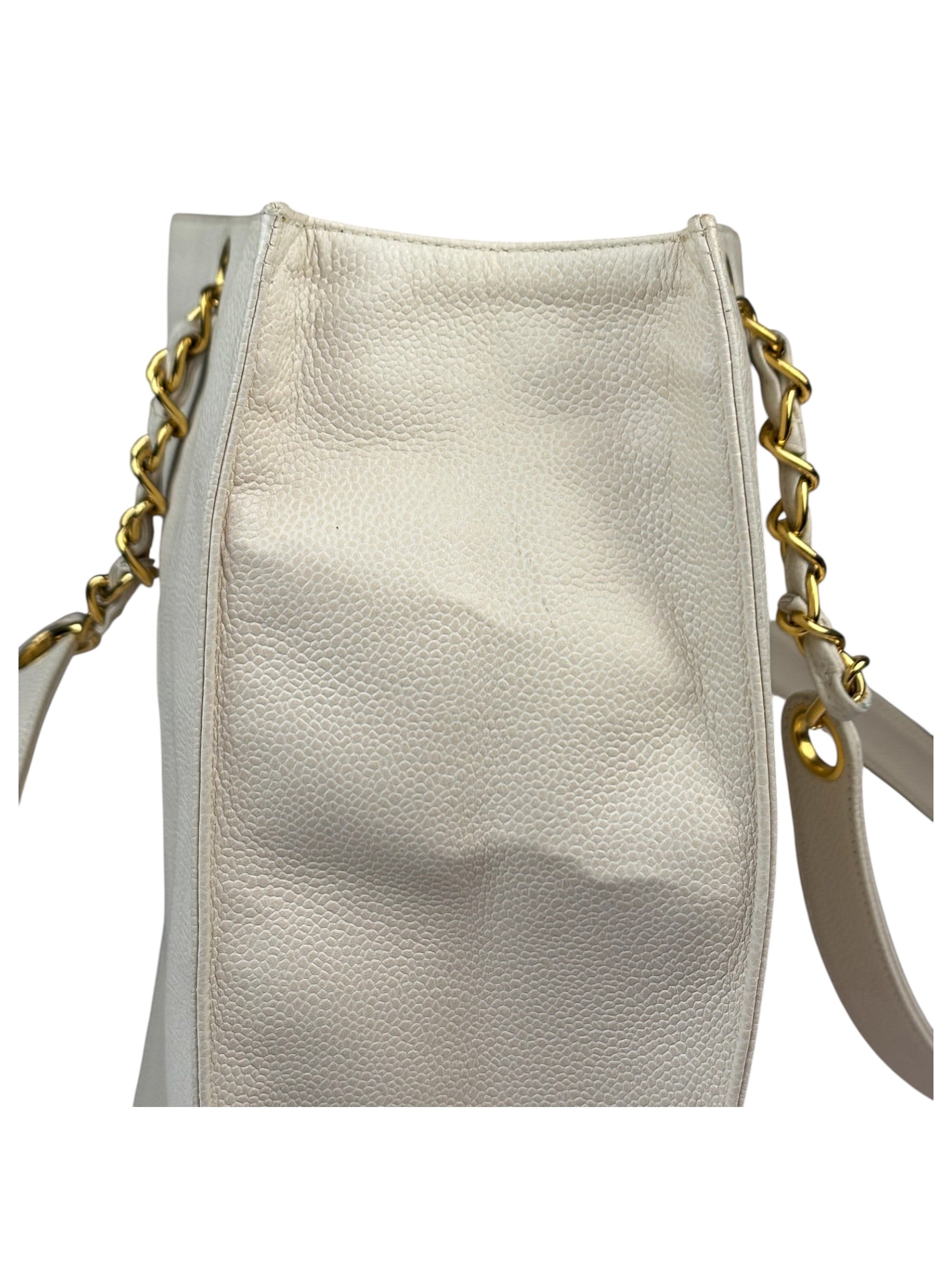 Chanel Vintage Beige Leather Timeless Tote 1996