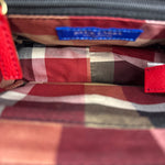 Blue Label Crestbridge Red Pebbled Leather Two-Way Bag