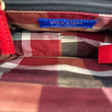 Blue Label Crestbridge Red Pebbled Leather Two-Way Bag