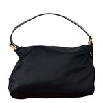 Fendi Black Leather Trim Mamma Baguette