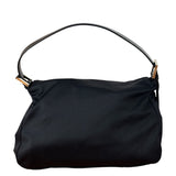 Fendi Black Leather Trim Mamma Baguette