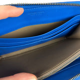 Bottega Veneta Intrecciato Long Wallet Blue