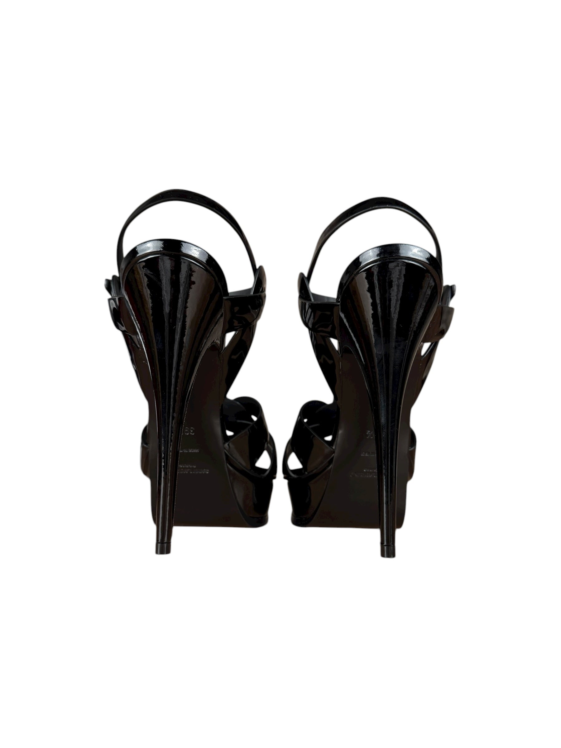 Saint Laurent Tribute Patent Leather Black Heels