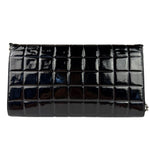 Chanel Black Patent Leather Chocolate Bar Flap Bag 2000